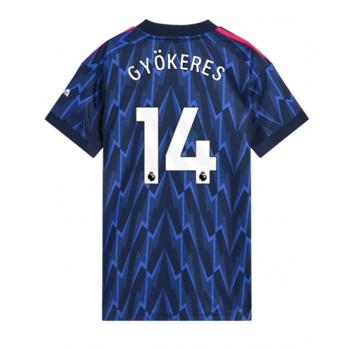 Billige Fotballdrakt Arsenal Viktor Gyokeres #14 Replika Bortedrakt Dame 2025-26 Kortermet Billige Fotballdrakt Arsenal Viktor Gyokeres #14 Replika Bortedrakt Dame 2025-26 Kortermet